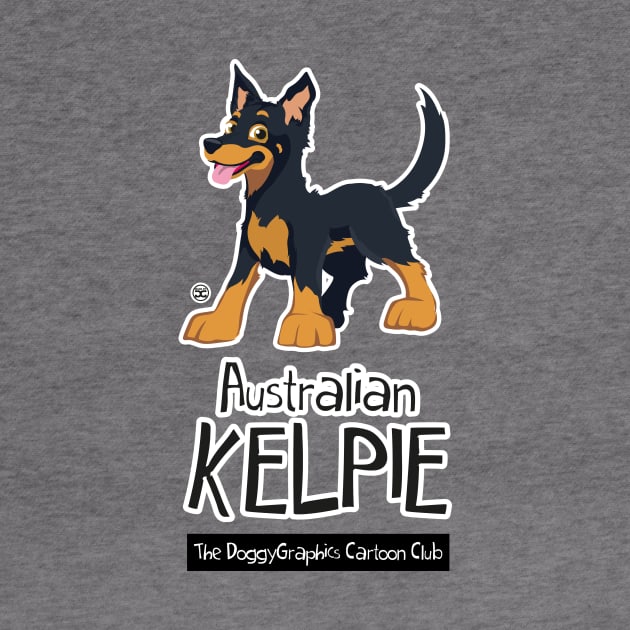 Cartoon Club Kelpie - Black Tan by DoggyGraphics